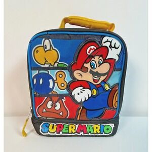 EUC Super Mario Soft Sided Lunchbox, 2019‎ Nintendo 9" Tall x 8" Wide